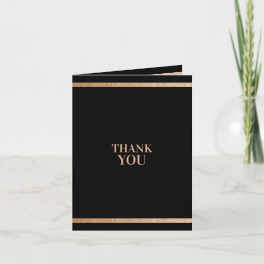 Zwart en goud, werknemer Hartelijk dank Bedankkaart (Voorkant)