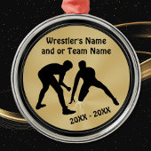 Zwart en Goud Worstelen Ornamenten GEPERSONALISEER