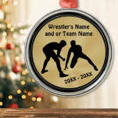 Zwart en Goud Worstelen Ornamenten GEPERSONALISEER