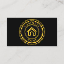 Zwart en Goud Zakelijk Visitekaartje - Logo