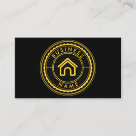 Zwart en Goud Zakelijk Visitekaartje - Logo