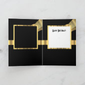 Zwart en goud zoete zestien foto kaart (Binnen)