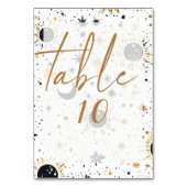 Zwart en Goud Zon Maan Sterren Bruiloft Kaart (Voorkant)