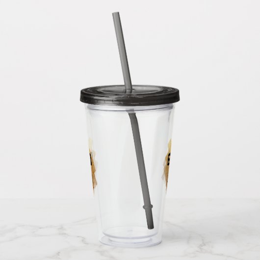 Zwart en goudAfstuderen Acryl Drinkbeker (Links)