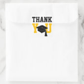 Zwart en goudAfstuderen Hartelijk dank Vierkante Sticker (Tas)