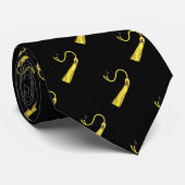 Zwart en goudAfstuderen Stropdas (Opgerold)