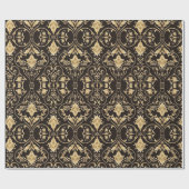 Zwart en goudbarokpapier voor onmiddellijke verpak cadeaupapier (Vlak)