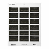 Zwart en goudbruin etiket (Full Sheet)