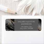 Zwart en goudbruin etiket (Insitu)