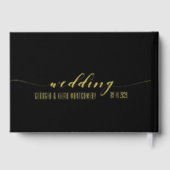 Zwart en goudbruin gastenboek (Achterkant)