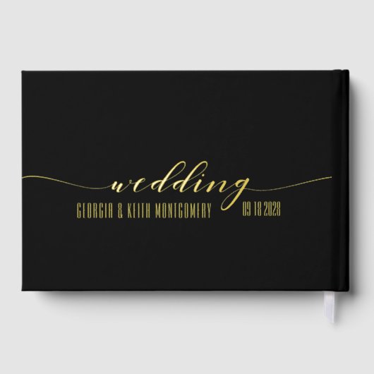 Zwart en goudbruin gastenboek (Achterkant)