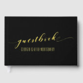 Zwart en goudbruin gastenboek (Voorkant)