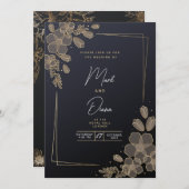 Zwart en goudbruin kaart (Voorkant / Achterkant)