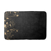 Zwart en gouddecoratief patroon badmat (Voorkant)