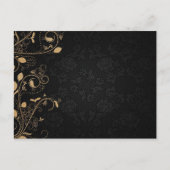 Zwart en gouddecoratief patroon briefkaart (Voorkant)