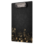 Zwart en gouddecoratief patroon klembord (Links)