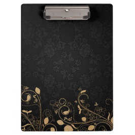 Zwart en gouddecoratief patroon klembord