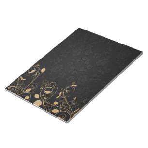 Zwart en gouddecoratief patroon notitieblok
