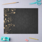 Zwart en gouddecoratief patroon tissuepapier (Craft)