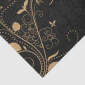 Zwart en gouddecoratief patroon tissuepapier (Detail)