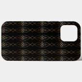 Zwart en gouddeo Case-Mate iPhone case (Achterkant (horizontaal))