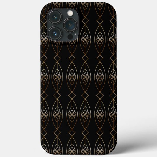 Zwart en gouddeo Case-Mate iPhone case (Achterkant)