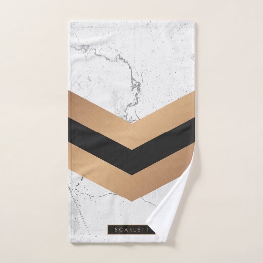 Zwart en gouden Abstract Bad Handdoek (Handdoek)