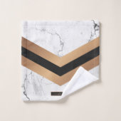 Zwart en gouden Abstract Bad Handdoek (Wasdoekje)
