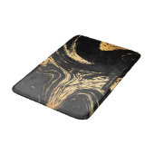 Zwart en gouden Abstract Badmat (Gekanteld)