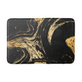 Zwart en gouden Abstract Badmat (Voorkant)