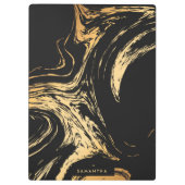 Zwart en gouden Abstract Klembord (Achterkant)