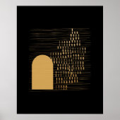 Zwart en gouden abstract poster (Voorkant)