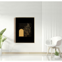 Zwart en gouden abstract