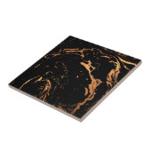 Zwart en gouden Abstract Tegeltje (Zijkant)