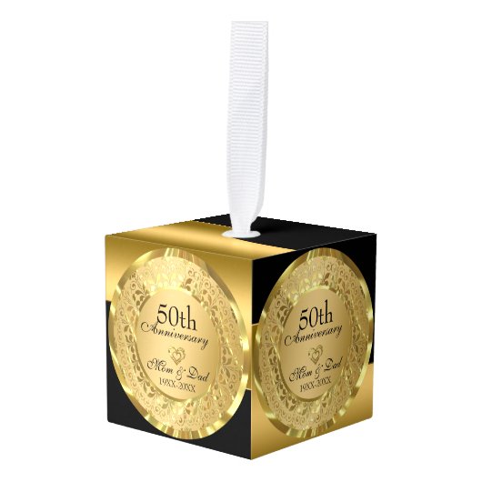 Zwart en Gouden Achtergrond Gouden Hart Decoratie (Voorkant hoekig)