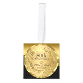 Zwart en Gouden Achtergrond Gouden Hart Decoratie (Voorkant)