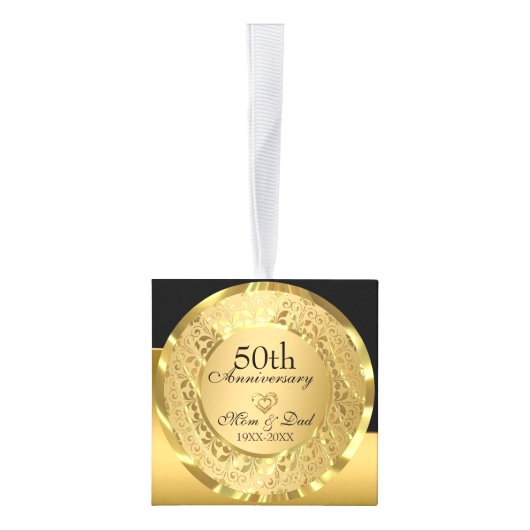 Zwart en Gouden Achtergrond Gouden Hart Decoratie (Rechts)