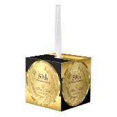 Zwart en Gouden Achtergrond Gouden Hart Decoratie (Achter hoekig)