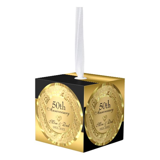 Zwart en Gouden Achtergrond Gouden Hart Decoratie (Achter hoekig)