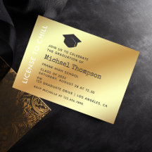Zwart en Gouden Afstudeerfeest VIP Pas