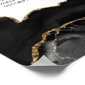 Zwart en gouden agaat marmeren serviceprijs poster (Hoek)