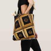 Zwart en gouden architectuur tote bag (Dichtbij)