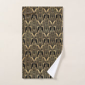 Zwart en gouden Art Deco Bad Handdoek (Handdoek)