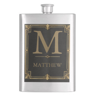 Zwart en gouden Art Deco lijst Flacon