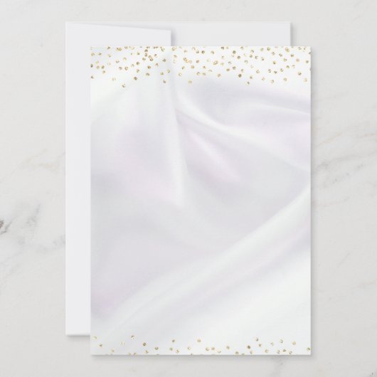 Zwart en Gouden Ballon Wit Satijn 50ste Verjaardag Kaart (Achterkant)