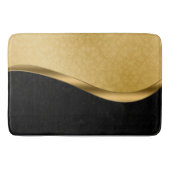 Zwart en gouden bathroom — groot badmat (Voorkant)