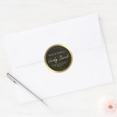 Zwart en Gouden Body Scrub Productlabel Ronde Sticker (Envelop)