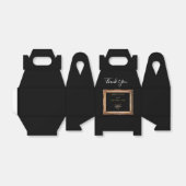  zwart en gouden bruiloft bedankdoosjes (Uitgevouwen)