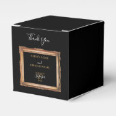  zwart en gouden bruiloft bedankdoosjes (Voorkant Zijde)