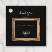  zwart en gouden bruiloft bedankjes labels (Voorkant)
